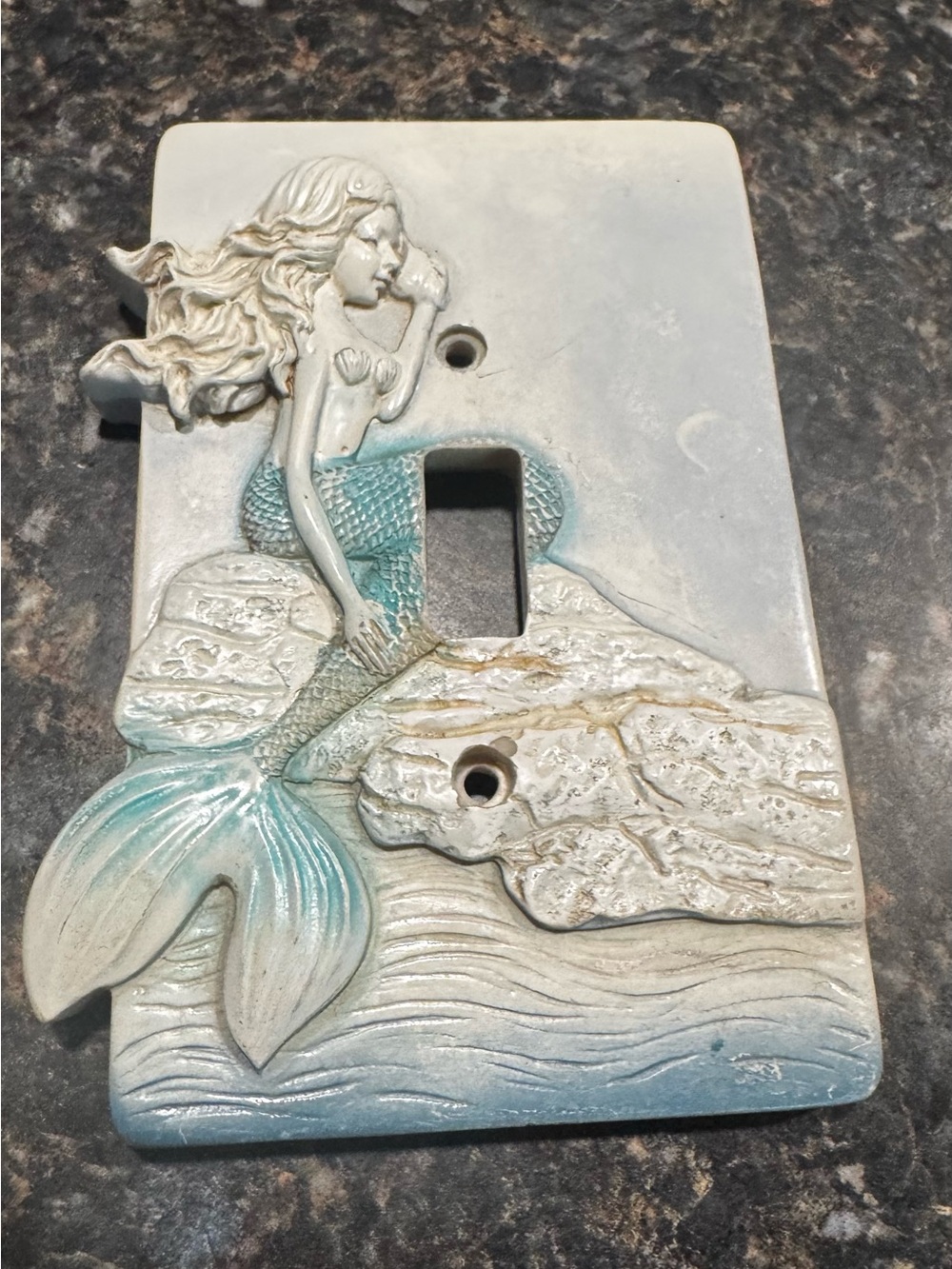 Seafoam Mermaid Wall Accent Switch Plate